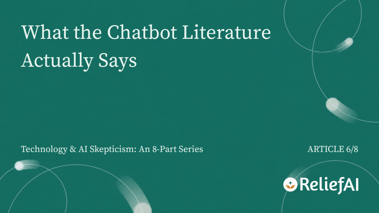 What the Chatbot Literature Actually Says
